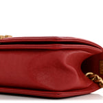 Lambskin Quilted Medium Boy Flap Red