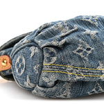 Monogram Denim Mini Pleaty Blue
