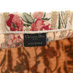 Canvas Embroidered Medium Hibiscus Book Tote Beige Multicolor