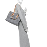 Monogram Denim Onthego MM Washed Grey