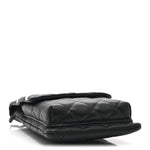 Calfskin Quilted Cambon Crossbody Messenger Black White