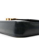 Shiny Calfskin Triomphe Shoulder Bag Black