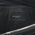 Calfskin Crocodile Embossed Medium West Hollywood Monogram Fold-Over Black