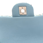 Tweed Braid Mini Flap Blue White Navy