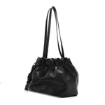 Nappa Drawstring Tote Black