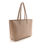 Saffiano Small Zip Tote Beige
