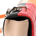 Lambskin Quilted Small Lola Bag Bright Red Orange
