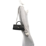 Caviar Quilted Maxi East West Coco Handle Flap Black