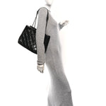 Calfskin Quilted Small Coco Soft Tote Black