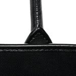 Coated Canvas Calfskin La Greca Signature Tote Bag Black Khaki