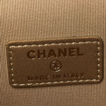 Lambskin Quilted Mini Pearl Crush Vanity Case With Chain Black