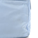 Re-Nylon Vela Saffiano Pocket Double Buckle Messenger Shoulder Bag Celeste