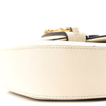Azalea Calfskin Web Mini Horsebit 1955 Shoulder Bag Mystic White