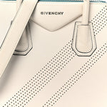 Lambskin Perforated Small Antigona White