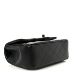 Lambskin Quilted Mini Top Handle Rectangular Flap So Black