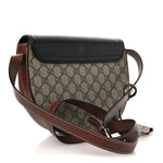 GG Supreme Monogram Calfskin Small Padlock Messenger Shoulder Bag Beige Black Cuir