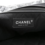 Printed Calfskin Quilted Chanel 22 Black