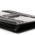Shiny Porosus Crocodile Lisse Kelly Cadena Clutch Black