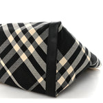 Jacquard Check Festival Tote Black White