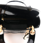 Patent Cannage Mini Lady Dior Black