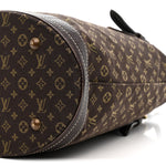 Mini Lin Monogram Bucket Bag Ebene