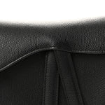 Grained Calfskin Mini Saddle Bag Black