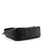 Shiny Goatskin Quilted Medium Chanel 19 Flap Black