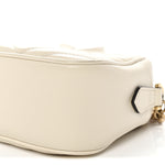 Calfskin Matelasse Small GG Marmont Chain Shoulder Bag White