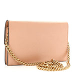 Dollar Calfskin Interlocking G Chain Wallet Camelia