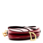 Grained Calfskin Mini Saddle Bag Red