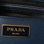 Saffiano Large Galleria Double Zip Tote Bluette