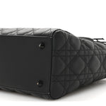 Ultra Matte Calfskin Cannage Medium Lady Dior Black