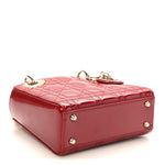 Patent Cannage Mini Lady Dior Red