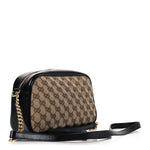 Monogram Matelasse Diagonal Small GG Marmont Chain Shoulder Bag Beige Black