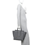 Baby Drummed Calfskin Micro Luggage Kohl