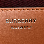 Coated Canvas Calfskin Vintage Check Small Note Crossbody Bag Briar Brown