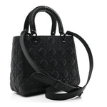 Ultra Matte Calfskin Cannage Medium Lady Dior Black