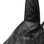 Lambskin Quilted Maxi Icare Shopping Tote Black