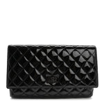 Patent Calfskin Quilted Reissue 2.55 Clutch So Black