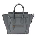 Baby Drummed Calfskin Micro Luggage Kohl