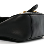 Calfskin Matelasse Small GG Marmont Shoulder Bag Black