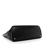 Grained Calfskin Large Shopping Fever Tote Black