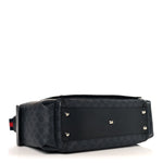 GG Supreme Monogram Web Messenger Diaper Bag Black Grey