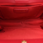 Calfskin Quilted CC Chain Accordion Tote Red