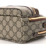GG Supreme Monogram Azalea Calfskin Retro Interlocking G Multi-Function Bag Beige Ebony Brown Sugar