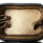 Lambskin Quilted Vanity Clutch With Chain Black