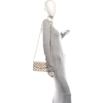 Damier Azur Pochette Felicie Chain Wallet Rose Ballerine