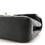 Lambskin Quilted Small Double Flap Black