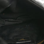 Lambskin Quilted Small Loulou Puffer Monogram Chain Satchel Black
