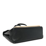 Soft Calfskin My Lockme Top Handle Vanille Black